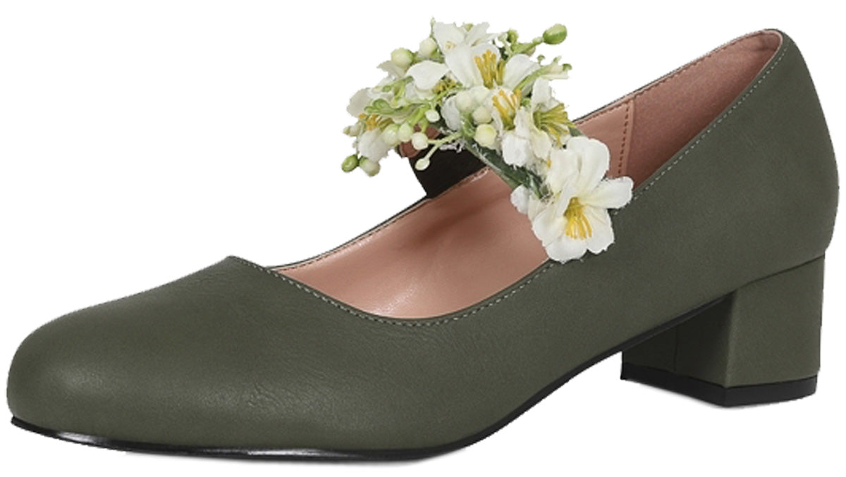 Lulu_Hun_MALIA_FLORAL_BLOCK_HEEL_Vintage_50s_Retro_Riemchen_PUMPS_Gruen_Blumen_gruen_killer_kirsche_1