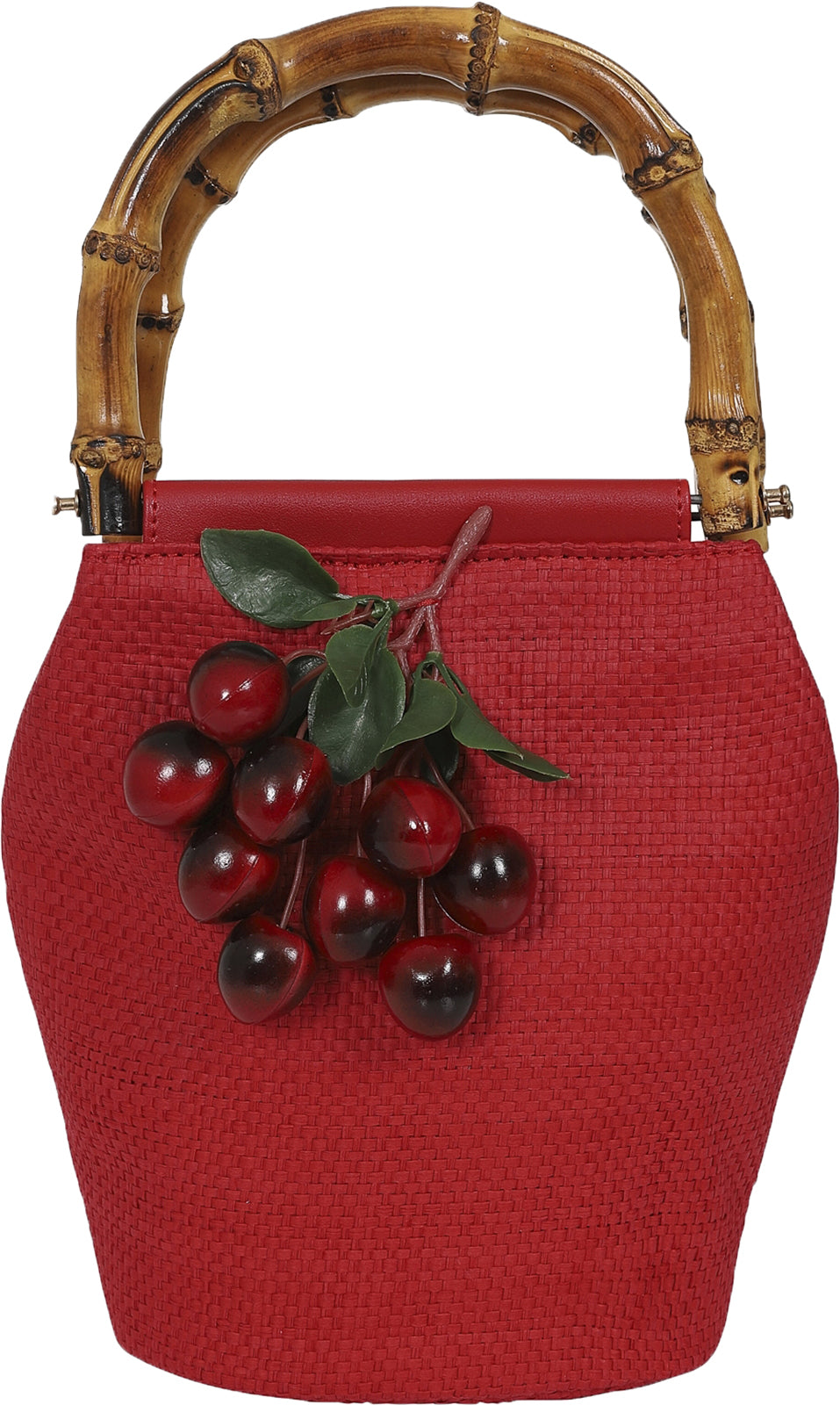 Lulu_Hun_OLGA_CHERRY_Vintage_KIRSCHEN_Bambushenkel_WOVEN_BAG_Handtasche-1