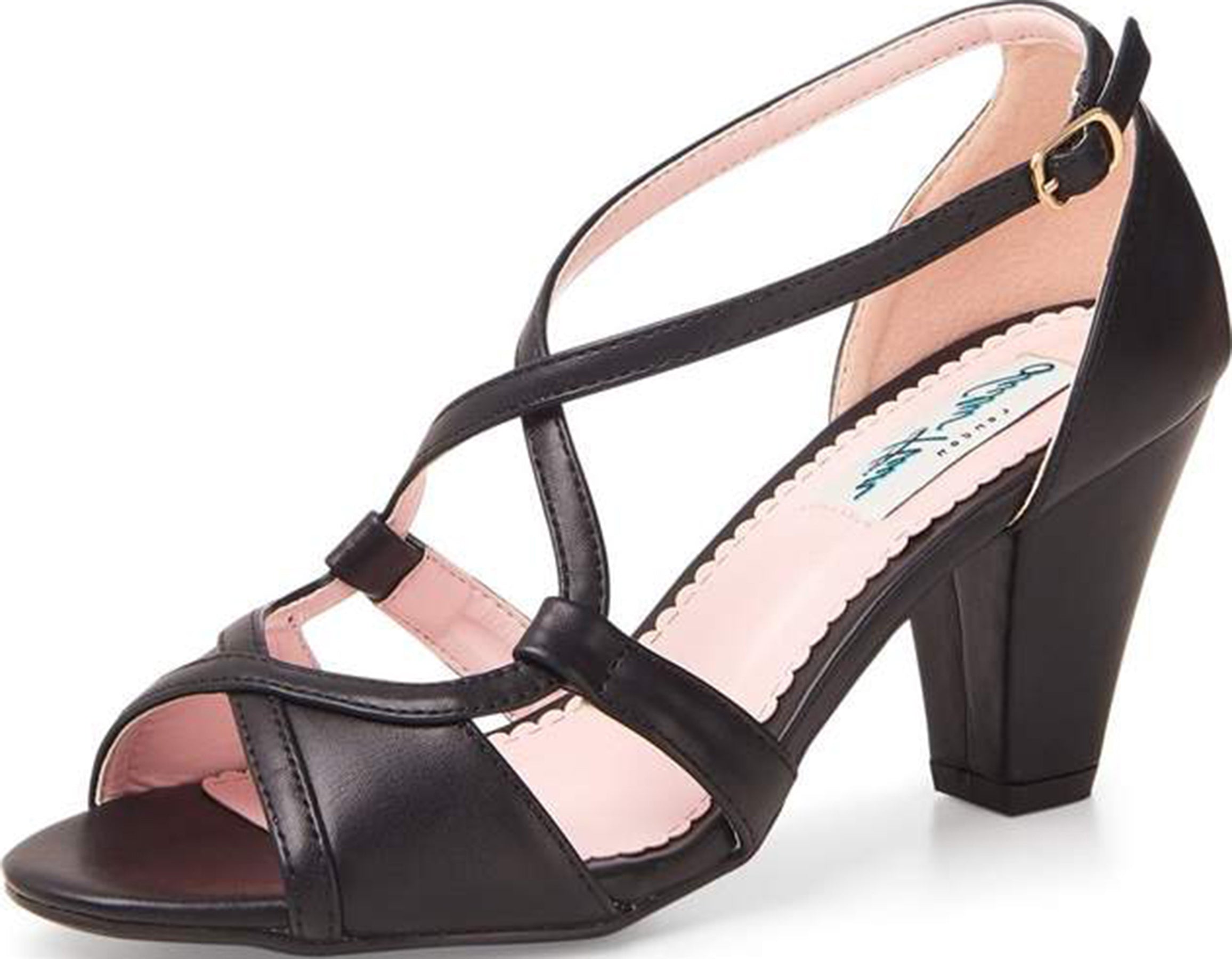 Lulu_Hun_SAVANNAH_Vintage_X-CROSS_Riemchen_PUMP_High_Heel_Schwarz_killer_kirsche