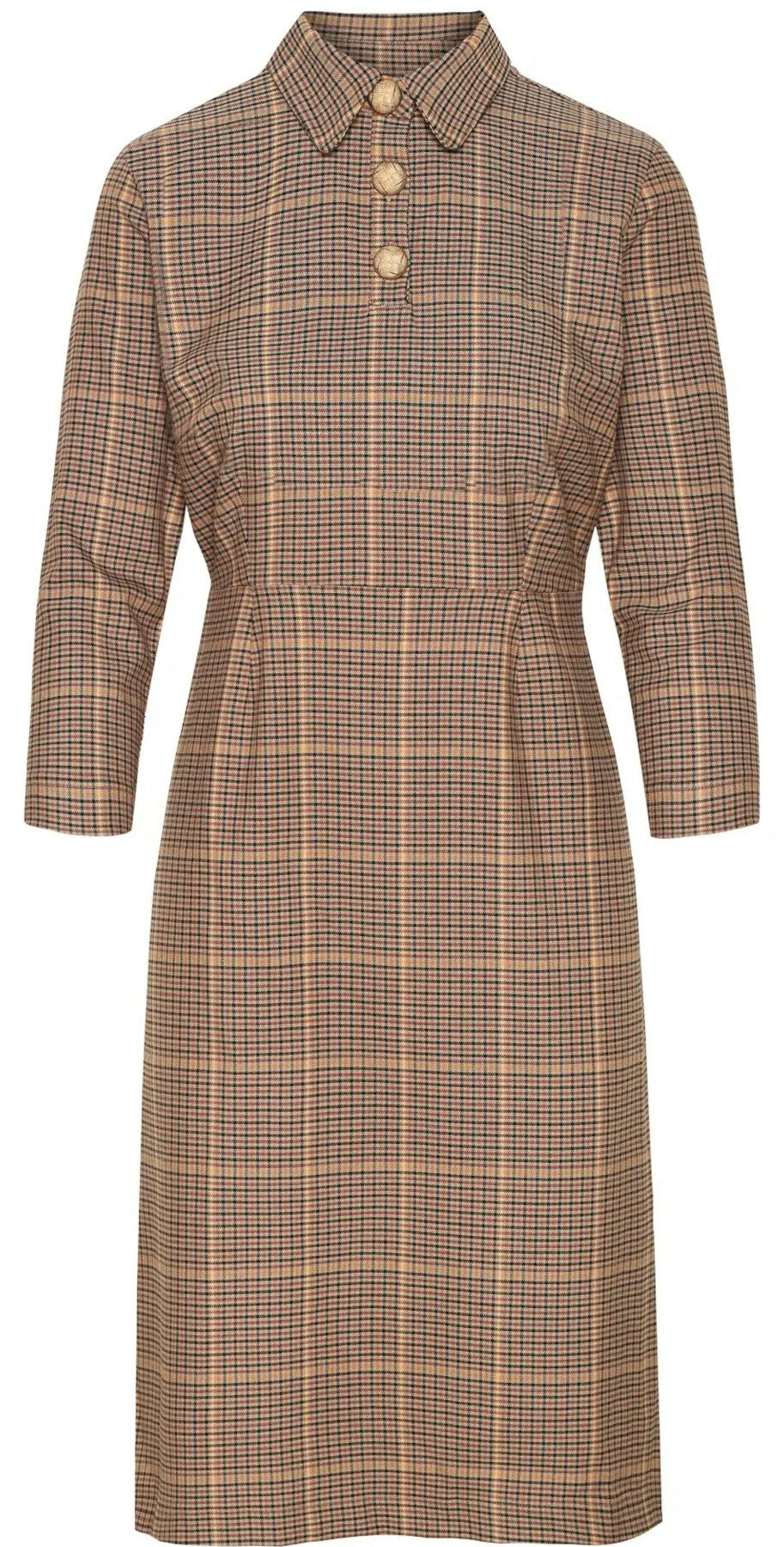 Mademoiselle_YeYe_JUST_START_Vintage_TARTAN_Karo_dreiviertel_aermel_Kragen_DRESS_Kleid_killer_kirsche_6