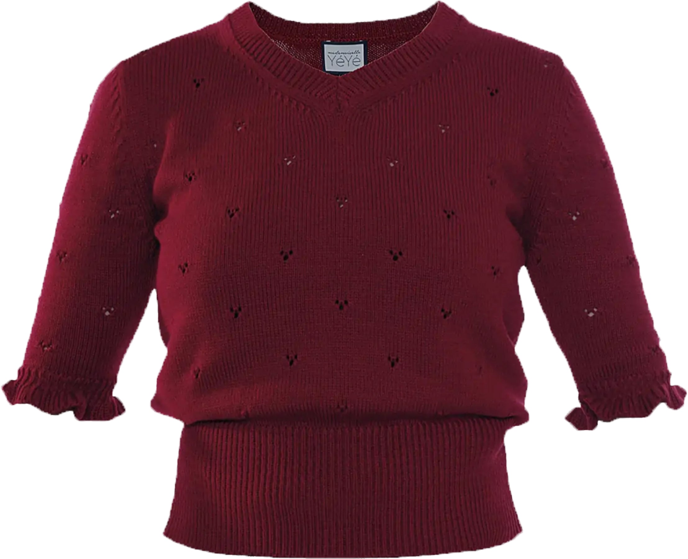 Mademoiselle_Yeye_UP_THE_MOUNTAIN_Strick_Lochmuster_OBERTEIL_Pullover_Weinrot_Killer_Kirsche-1ByvPhEMcNvB4m