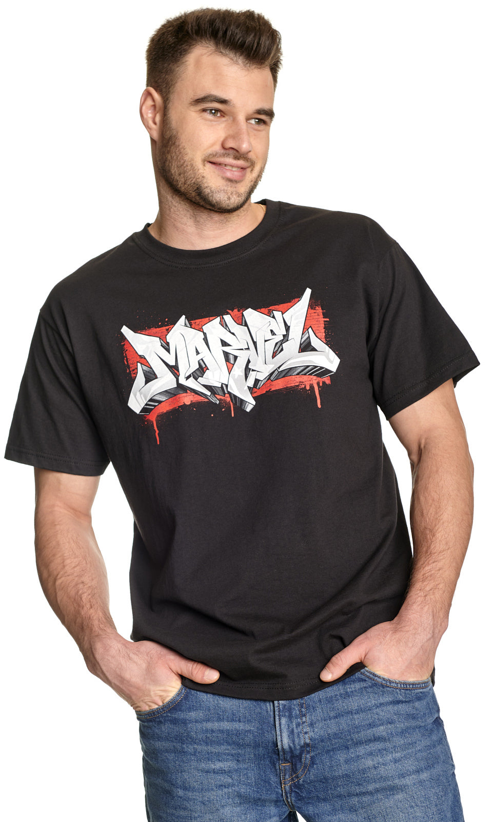 Marvel_GRAFFITI_LOGO_Motiv_Retro_RUNDHALS_Kurzarm_Herren_T-SHIRT_Oberteil_killer_kirsche_6VGWHQPduqrGHG