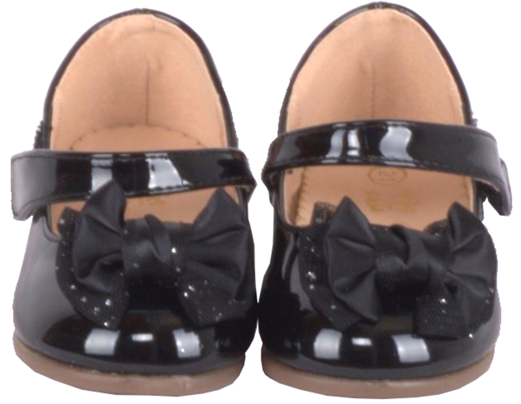 Niedliche_MARY_JANE_BOW_Lack_Tuell_SCHLEIFE_Riemchen_BALLERINAS_Schuhe_-_Schwarz_Killer_Kirsche-1