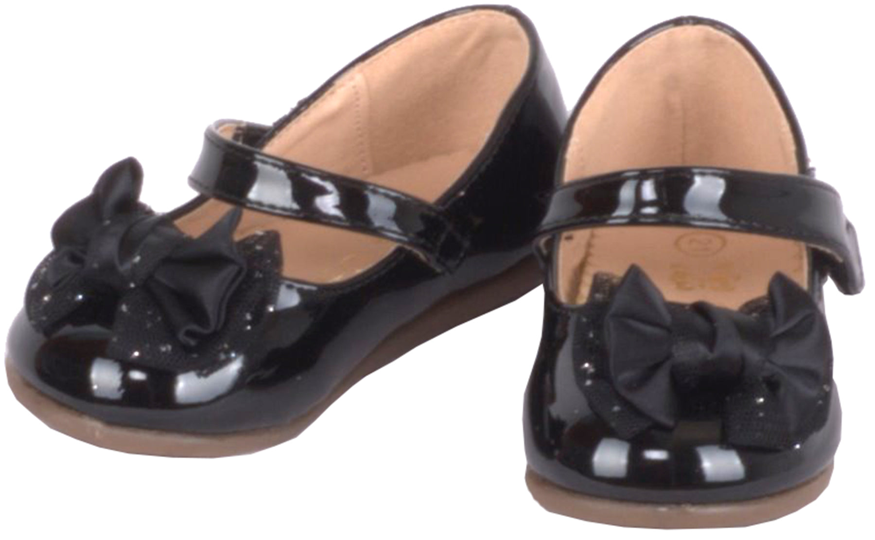 Niedliche_MARY_JANE_BOW_Lack_Tuell_SCHLEIFE_Riemchen_BALLERINAS_Schuhe_-_Schwarz_Killer_Kirsche-2