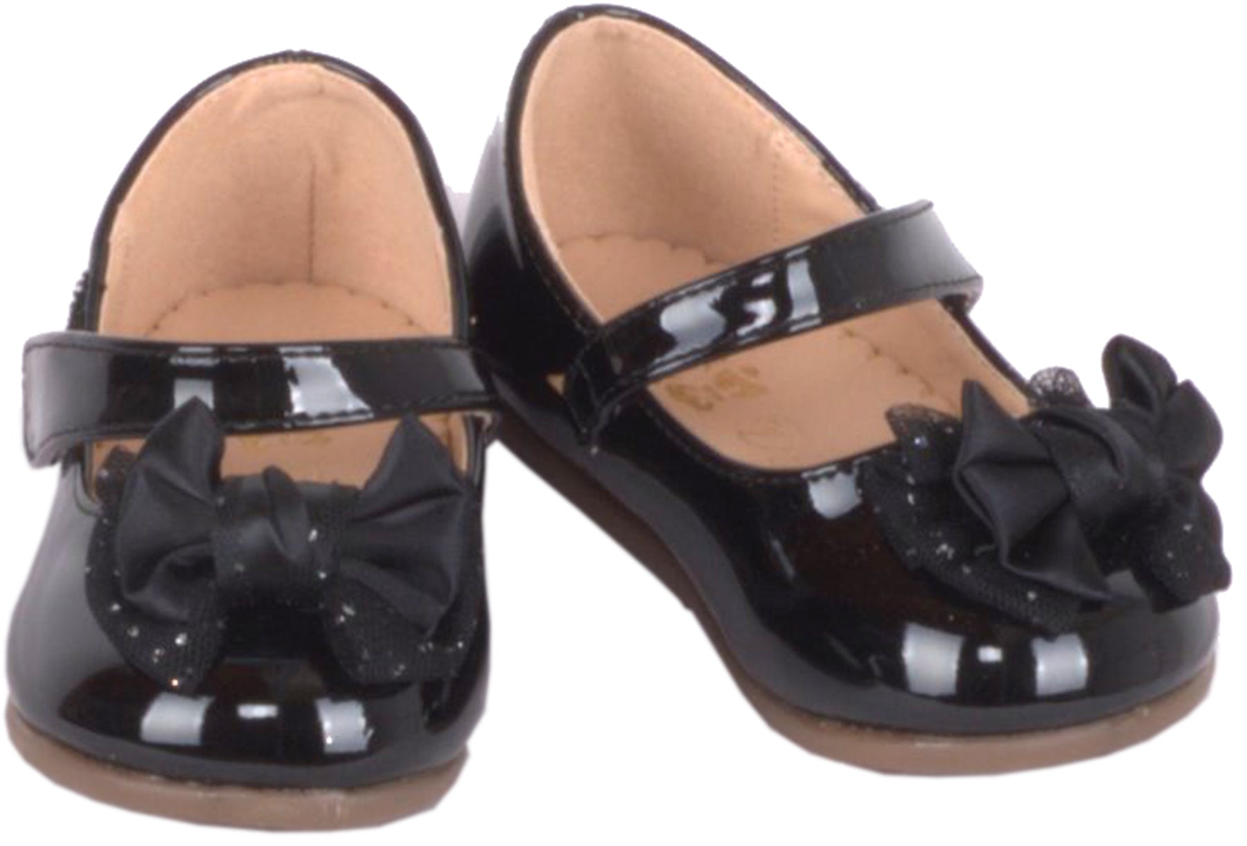 Niedliche_MARY_JANE_BOW_Lack_Tuell_SCHLEIFE_Riemchen_BALLERINAS_Schuhe_-_Schwarz_Killer_Kirsche-3