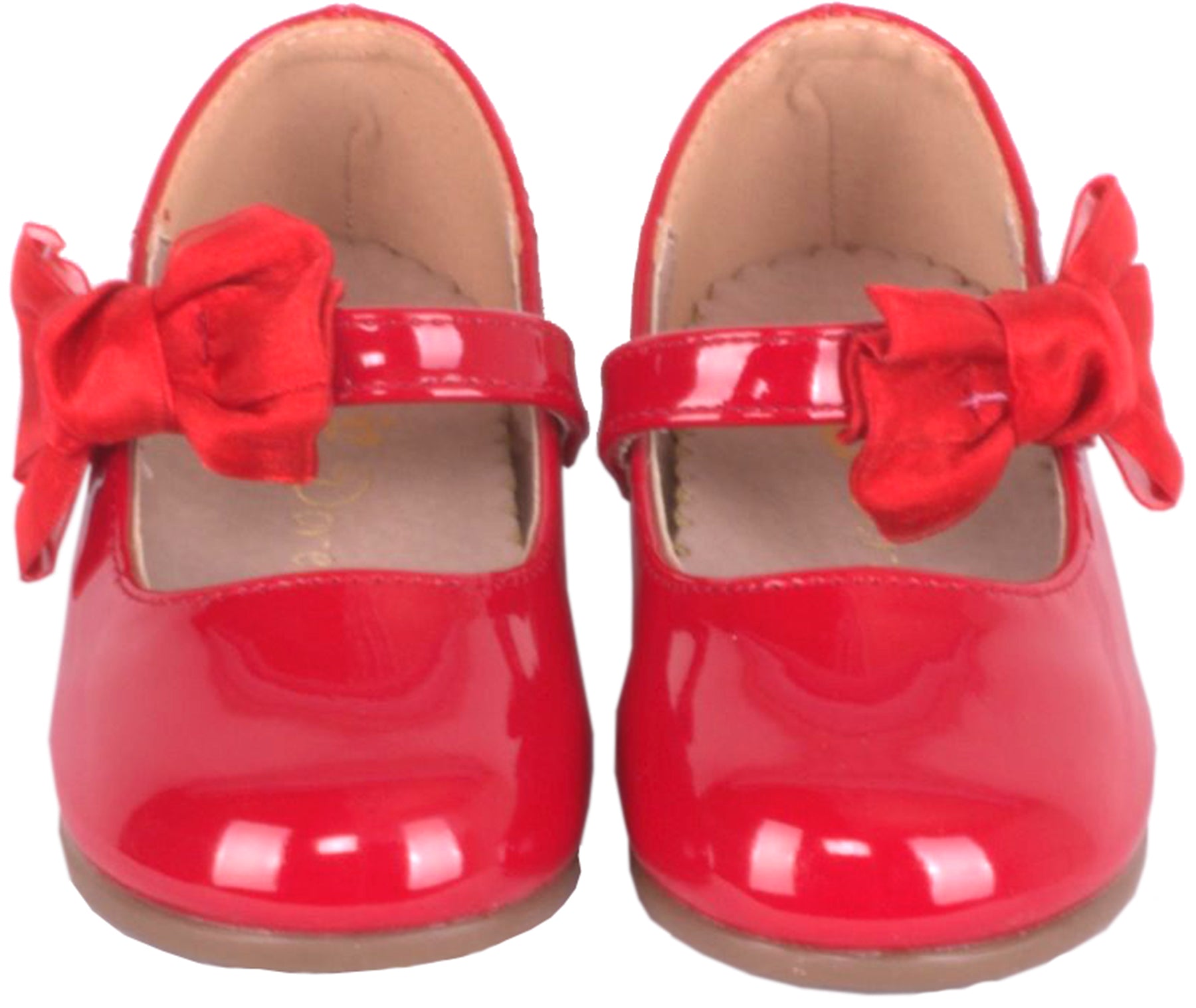 Niedliche_MARY_JANE_BOW_Taft_SCHLEIFE_Riemchen_LACK_BALLERINAS_Schuhe_-_Rot_Killer_Kirsche-1