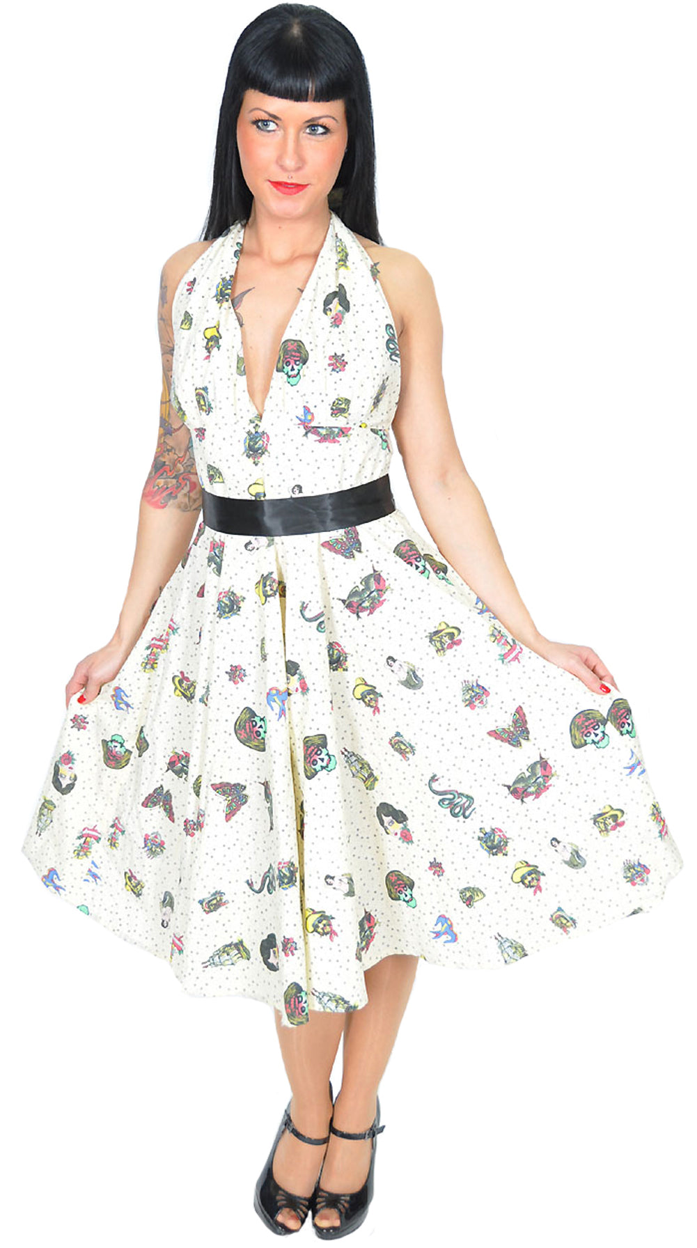 OLDSCHOOL_Tattoo_Flash_NECKHOLDER_Kleid_Swing_DressfPzro9qc2H1v2