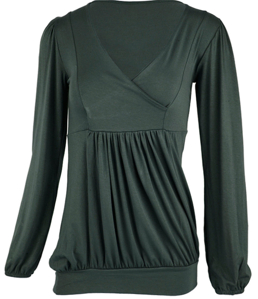 Pin_Up_V-NECK_Langarm_Tunika_SHIRT_kaki