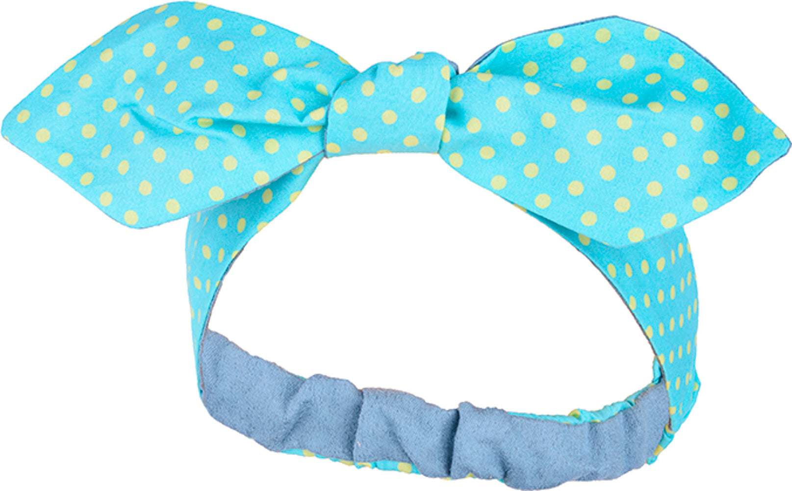 Polka_DOTS_Punkte_ELVIRA_Haarband_mit_Gummizug_tuerkis