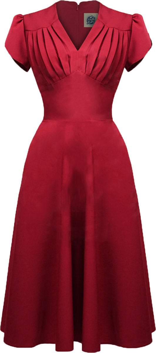 Pretty_Retro_50s_SWING_DRESS_Vintage_PLEATED_Kurzarm_Swing_KLEID_Rot-1fEuMDpuQoB6A4