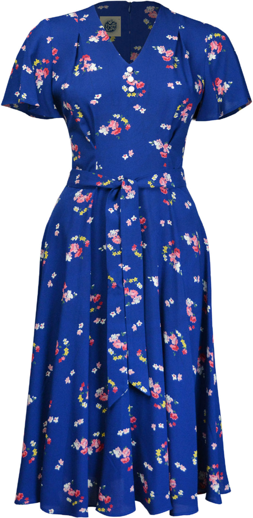 Pretty_Retro_LAUREN_50s_FLORAL_Blumen_Kurzarm_TEA_DRESS_40s_A-LINIE_KLEID_Killer_Kirsche-1xVm0nYKOeHF7l