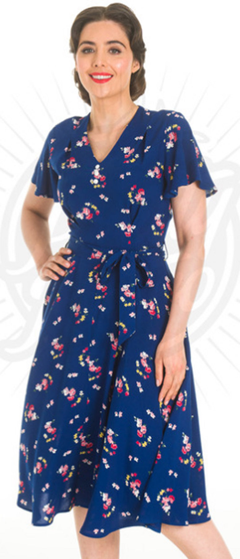 Pretty_Retro_LAUREN_50s_FLORAL_Blumen_Kurzarm_TEA_DRESS_40s_A-LINIE_KLEID_killer_kirsche_3