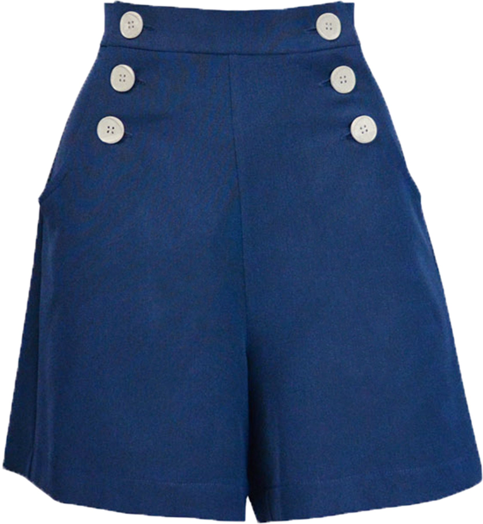 Pretty_Retro_SAILOR_SHORTS_Vintage_40s_Buttoned_MARLENE_Kurze_Hose_Navy-1