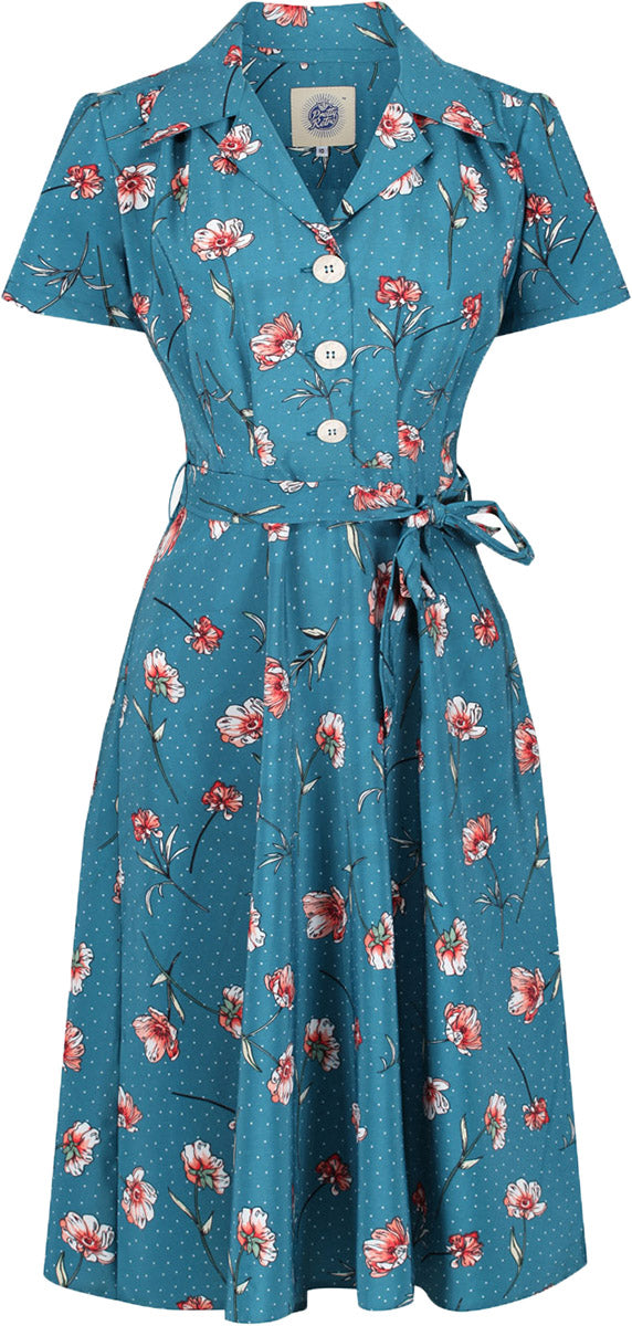 Pretty_Retro_SHIRT_DRESS_Punkte_FLORAL_40s_BUTTONED_Hemd_KLEID-127XCG5s13lcAh