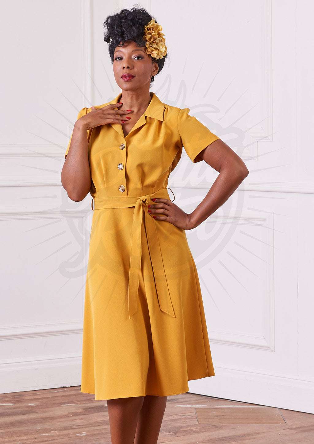 Pretty_Retro_SHIRT_DRESS_Vintage_40s_BUTTONED_Hemd_KLEID_Gelb_killer_kirsche_2XM3sZHKEz01cx