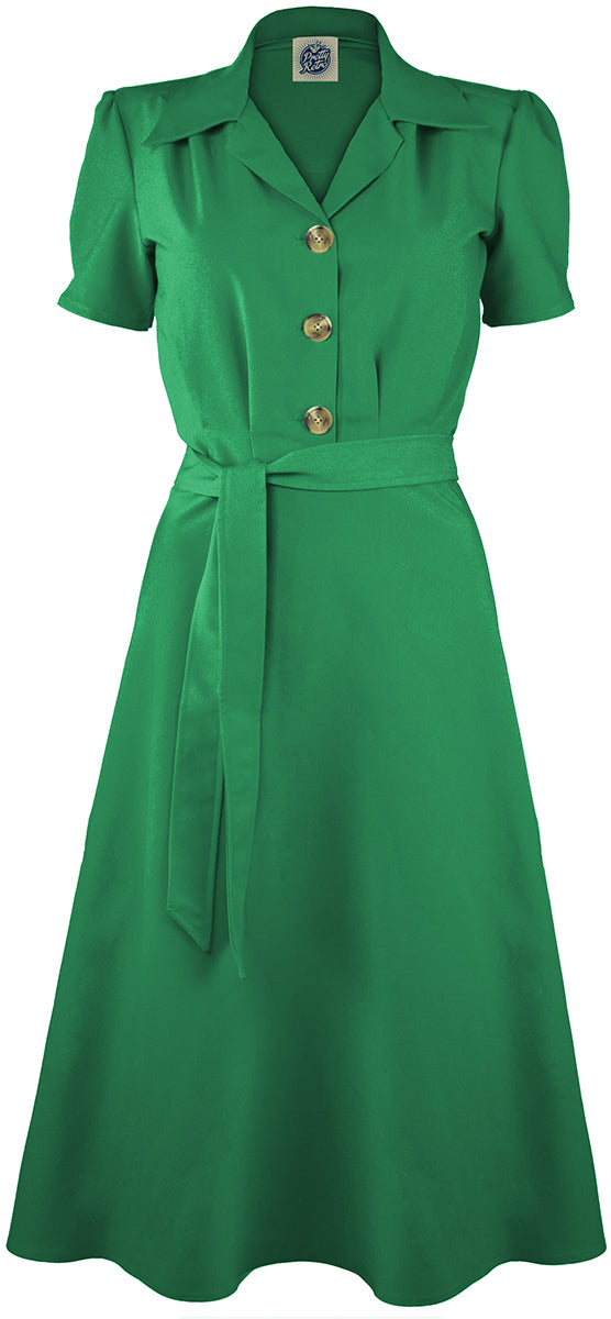 Pretty_Retro_SHIRT_DRESS_Vintage_40s_BUTTONED_Hemd_KLEID_Gruen-1