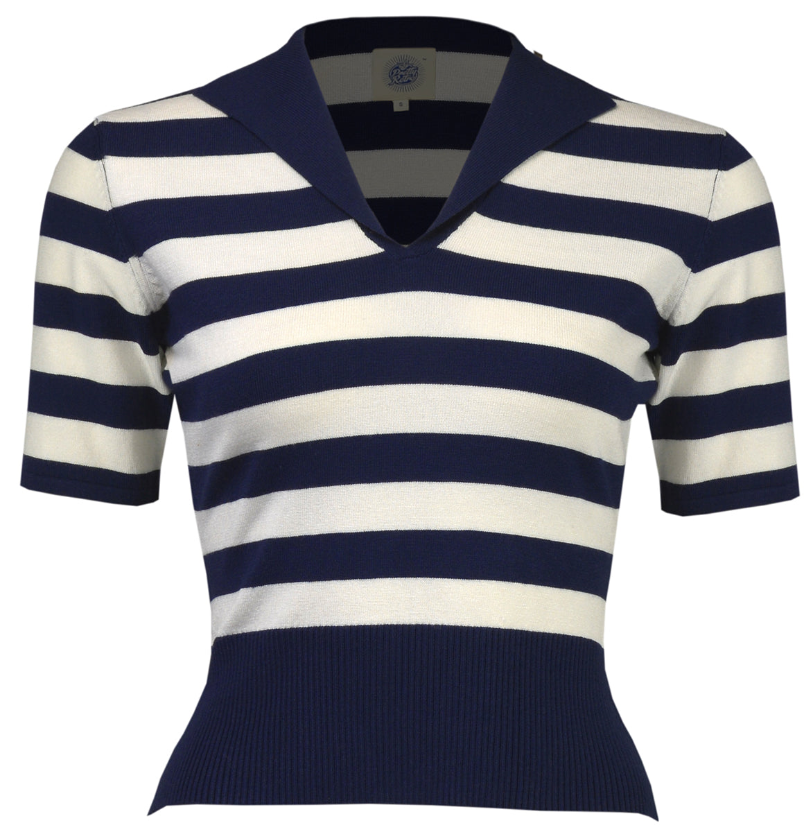 Pretty_Retro_SWEATER_Kurzarm_STRIPED_Feinstrick_SHIRT_Oberteil_Blau-1SsGbgO9oOCc91