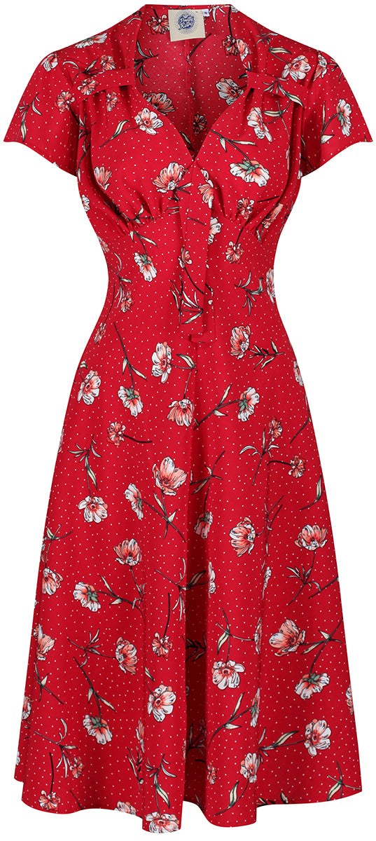 Pretty_Retro_TEA_DRESS_Vintage_40s_POLKA_DOT_Blumen_Kurzarm_KLEID-148V9mhg1MYHTZ