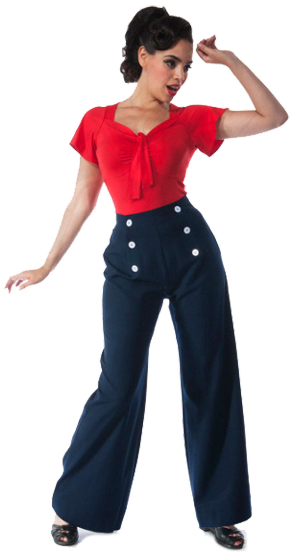 Pretty_Retro_TIE_TOP_Vintage_NOSTALGIC_Kurzarm_SHIRT_Oberteil_Kirschrot_kiler_kirsche_Kopie