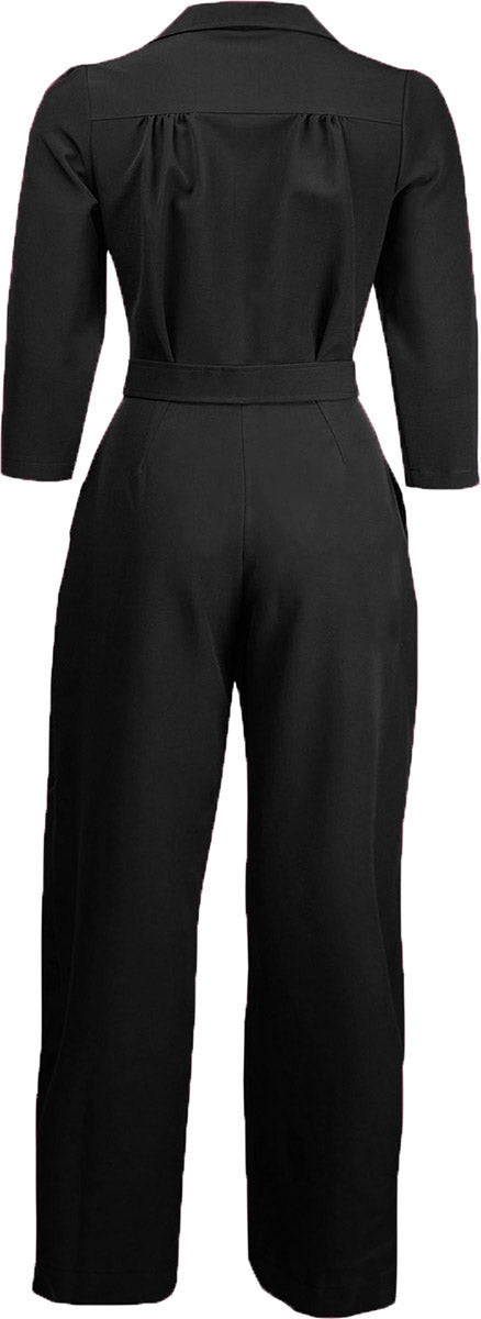 Pretty_Retro_V-NECK_Vintage_HIGH_WAIST_40s_Marlene_JUMPSUIT_Overall_Schwarz-2