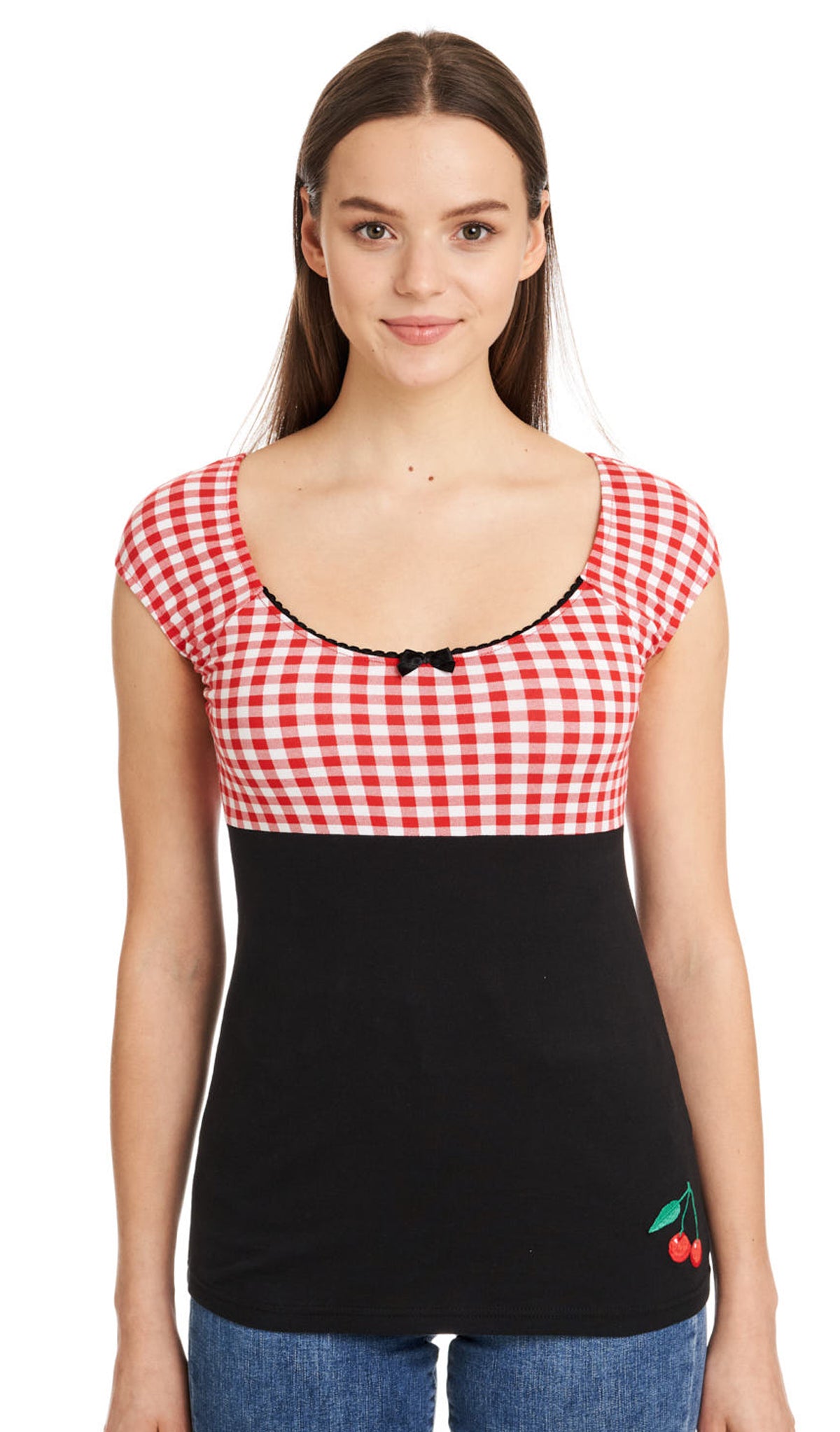 Pussy_Deluxe_EVIE_KARO_Red_Plaid_GINGHAM_Cherry_SHIRT_Oberteil_-_Schwarz_Rot-2KO2vwt4yRkFFL