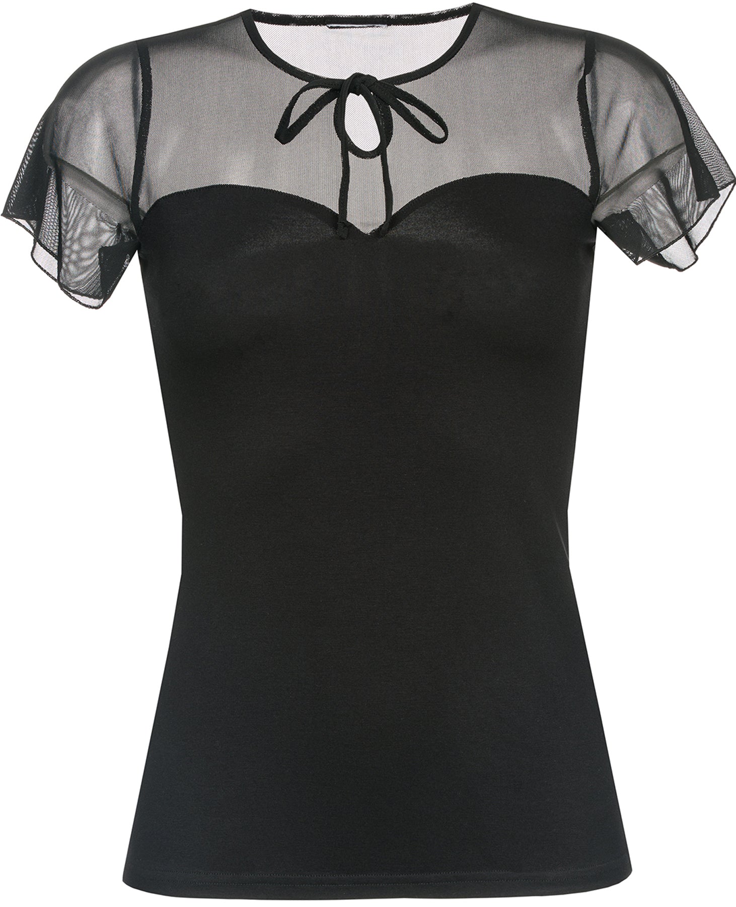 Pussy_Deluxe_LOVELY_CHIC_Vintage_PEEPHOLE_Mesh_Tulle_Kurzarm_SHIRT_Oberteil_killer_kirschePfmioXIDnaPWy