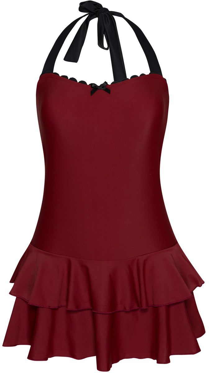 Pussy_Deluxe_Red_Lovers_Damen_Badeanzug_Retro_50s_Swimsuit_neckholder_Rock_einteiler_killer_kirsche_1