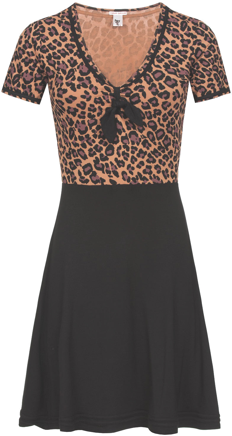 Pussy_Deluxe_SAILOR_LEO_Leopard_Knot_Punkte_50s_Dress_KLEID