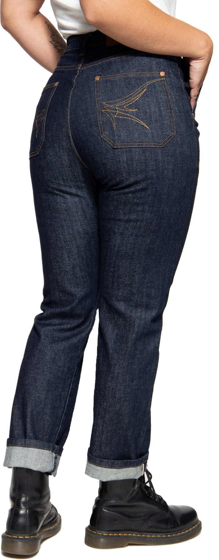 Queen_Kerosin_50s_VINTAGE_FIT_Red_Selvedge_DARK_DENIM_High_Waist_JEANS_HOSE_Trousers_Killer_Kirsche-3