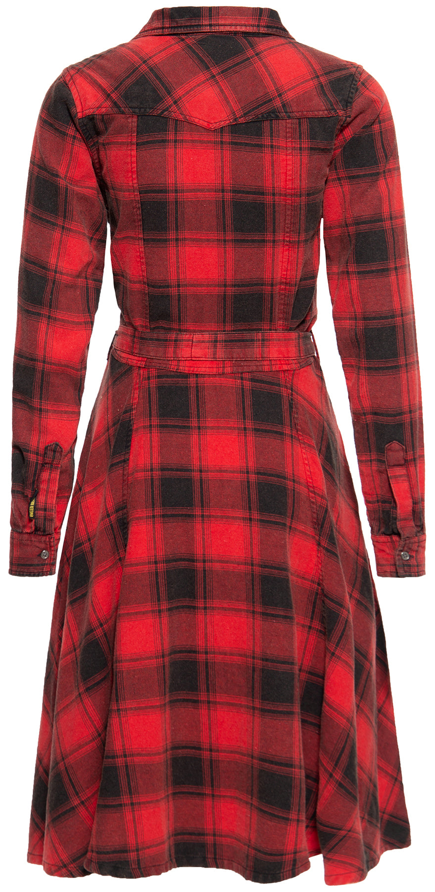 Queen_Kerosin_ACID_WASHED_CHECK__50s_Lumberjack_Workwear_Langarm_A-Linien_DRESS_Hemdkleid_killer_kirsche_2