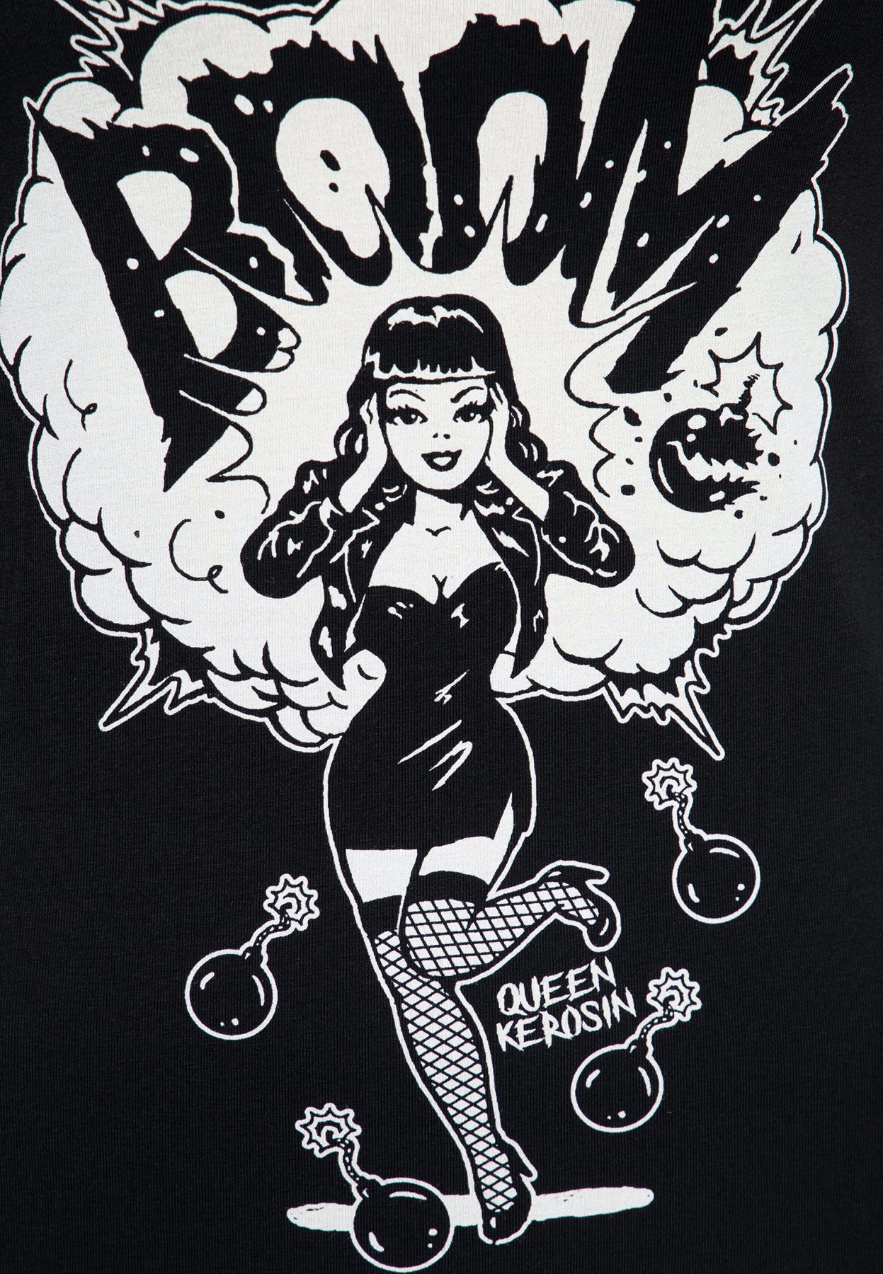 Queen_Kerosin_BOOM_Bomb_PIN_UP_MOTIV_V-Neck_Kurzarm_T-SHIRT_Oberteil_Killer_Kirsche-3