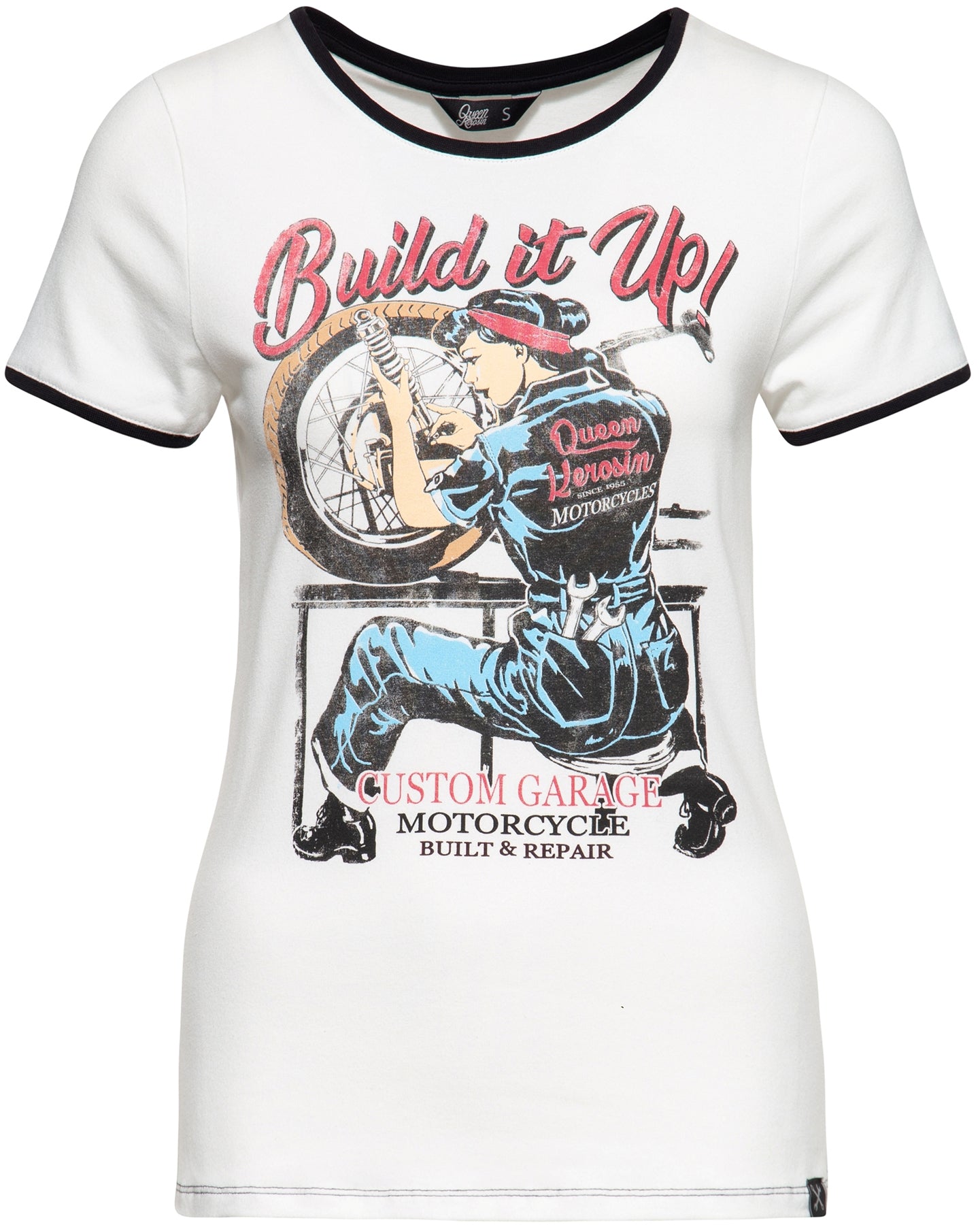 Queen_Kerosin_BUILT_IT_UP_Frontprint_Contrast_Retro_MOTIV_Kurzarm_T-SHIRT_Oberteil_-_Beige_killer_kirsche_4
