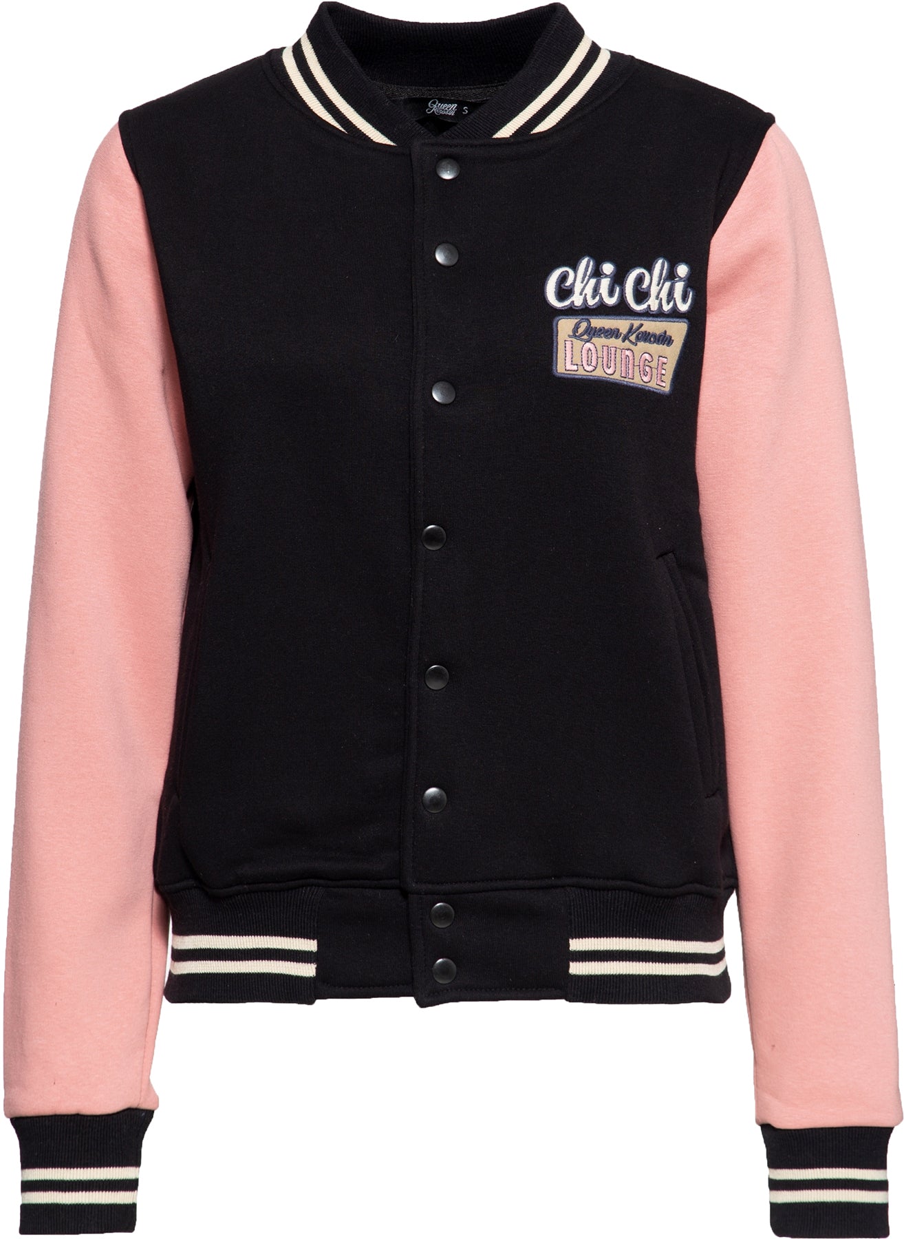 Queen_Kerosin_CHI_CHI_50s_PIN_UP_Stick_Baseball_COLLLEGE_JACKE_Black_Mimoza_Killer_Kirsche-1