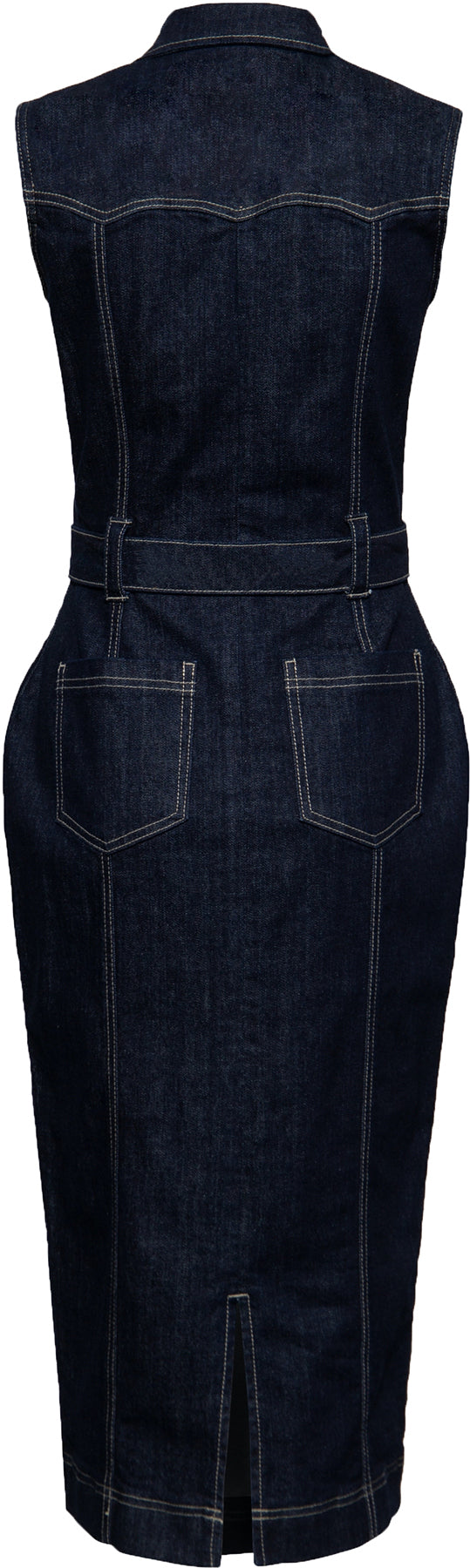 Queen_Kerosin_DENIM_WORKWEAR_Buttoned_Jeans_PENCIL_DRESS_Bleistiftkleid_Killer_Kirsche-2