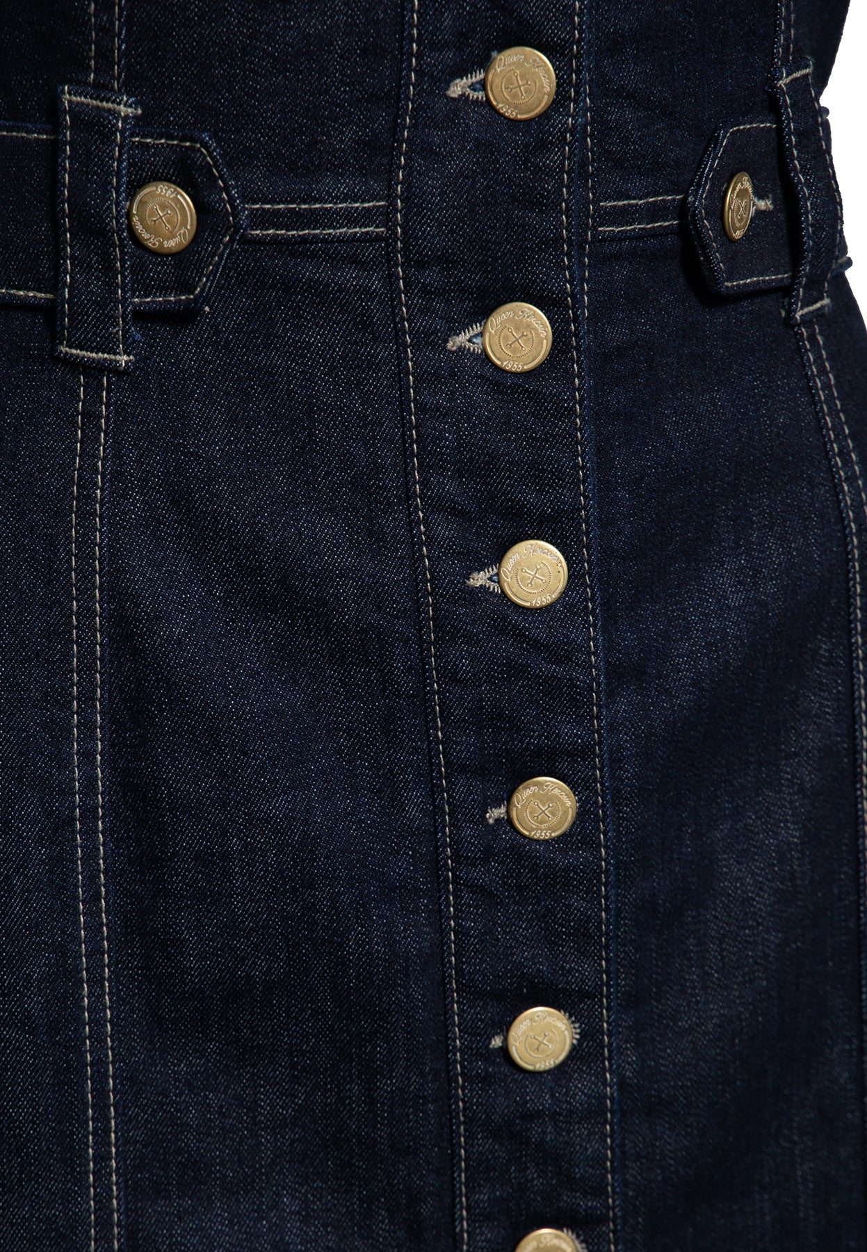 Queen_Kerosin_DENIM_WORKWEAR_Buttoned_Jeans_PENCIL_DRESS_Bleistiftkleid_Killer_Kirsche-3