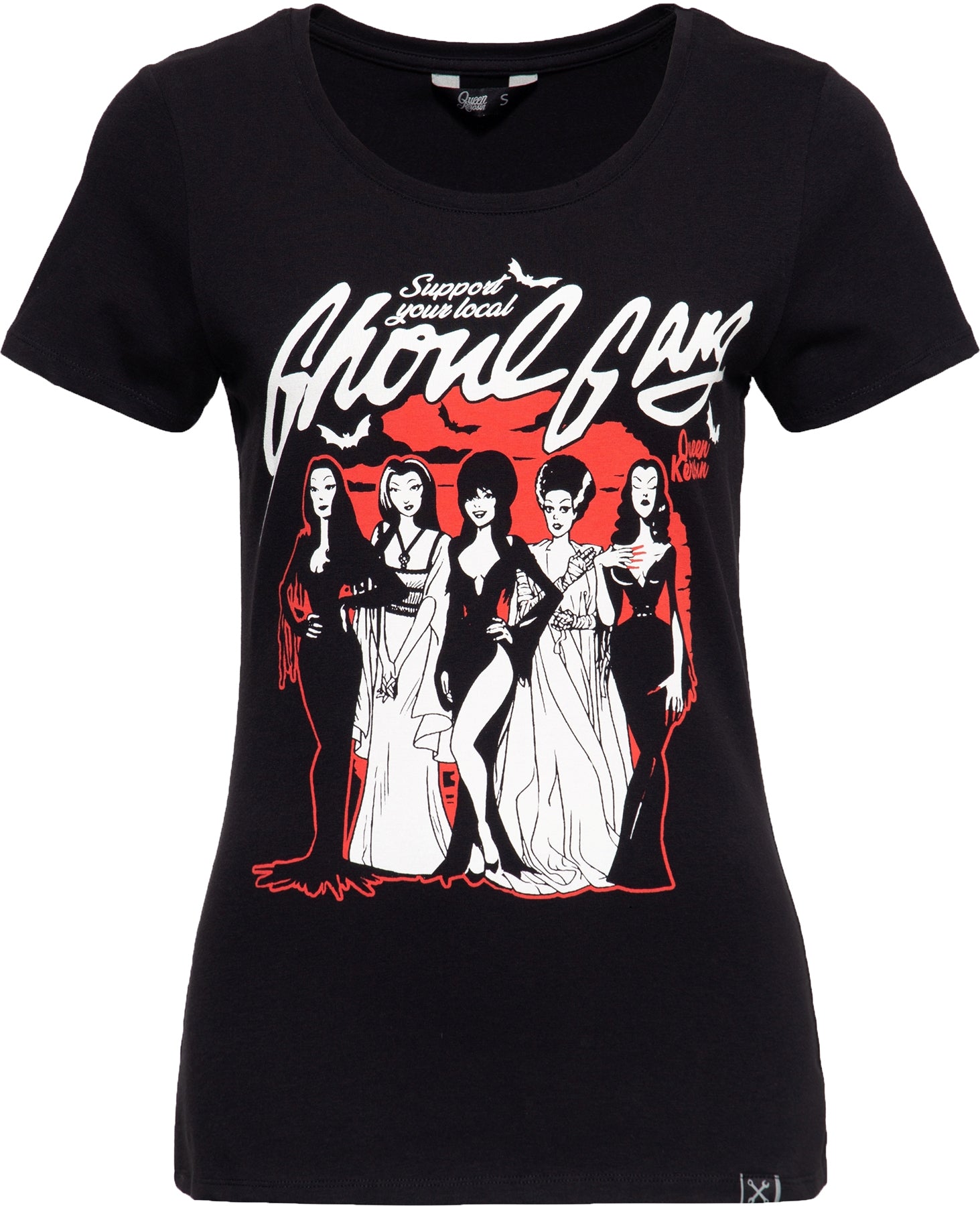 Queen_Kerosin_GHOUL_GANG_Frontprint_Retro_MOTIV_Kurzarm_T-SHIRT_Oberteil_Killer_Kirsche-1