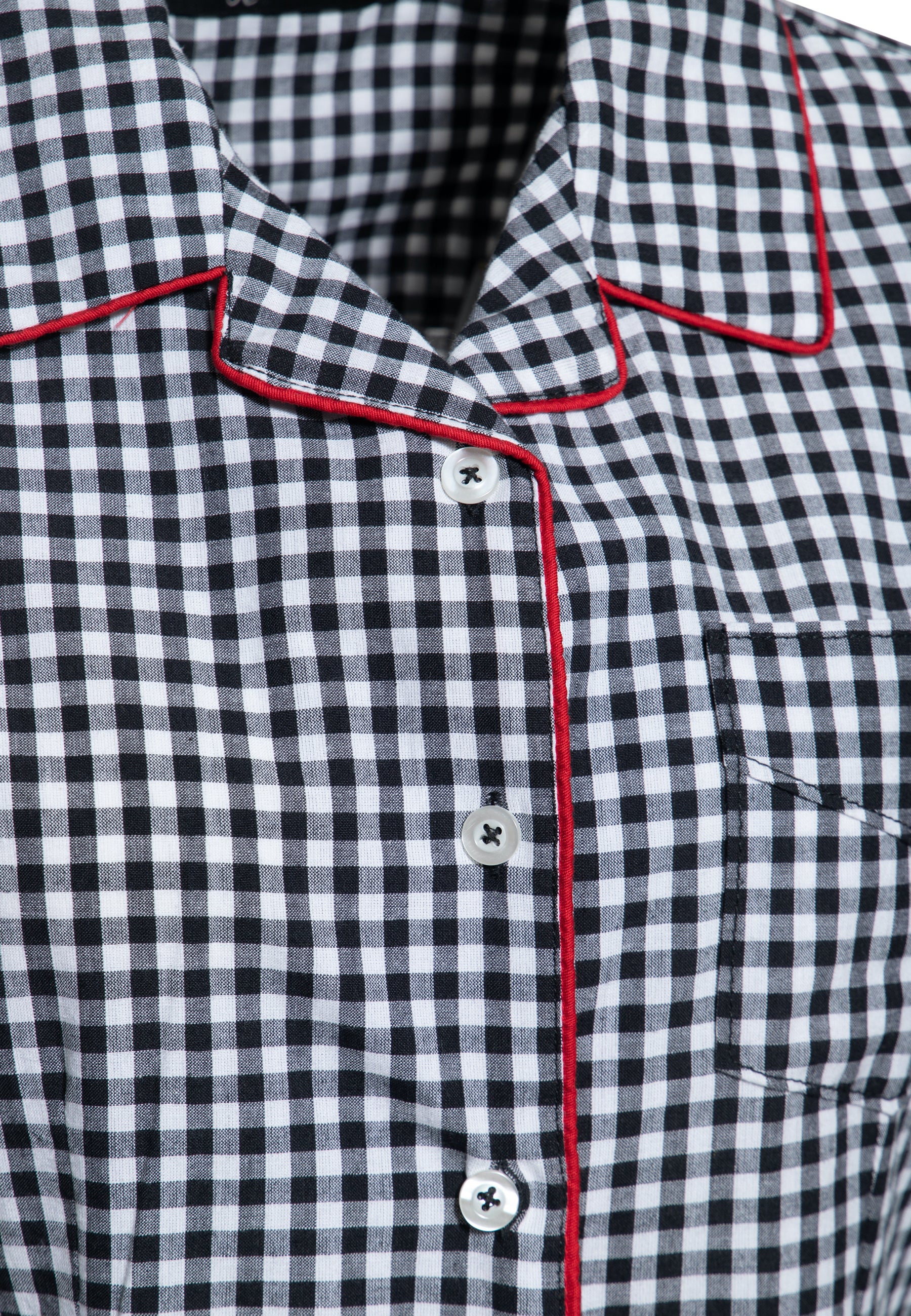 Queen_Kerosin_GINGHAM_CHECK_Retro_KURZARM_Vichy_Karo_50s_BLOUSE_Hemdbluse_Killer_Kirsche-4