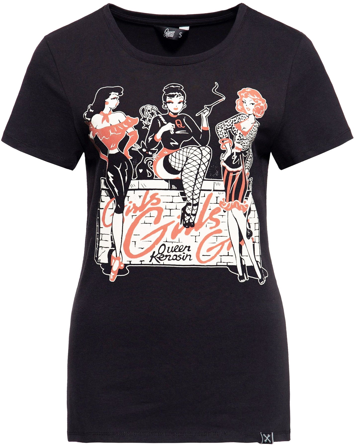 Queen_Kerosin_GIRLS_GIRLS_GIRLS_Frontprint_Retro_MOTIV_Kurzarm_T-SHIRT_Oberteil_killer_kirsche_1