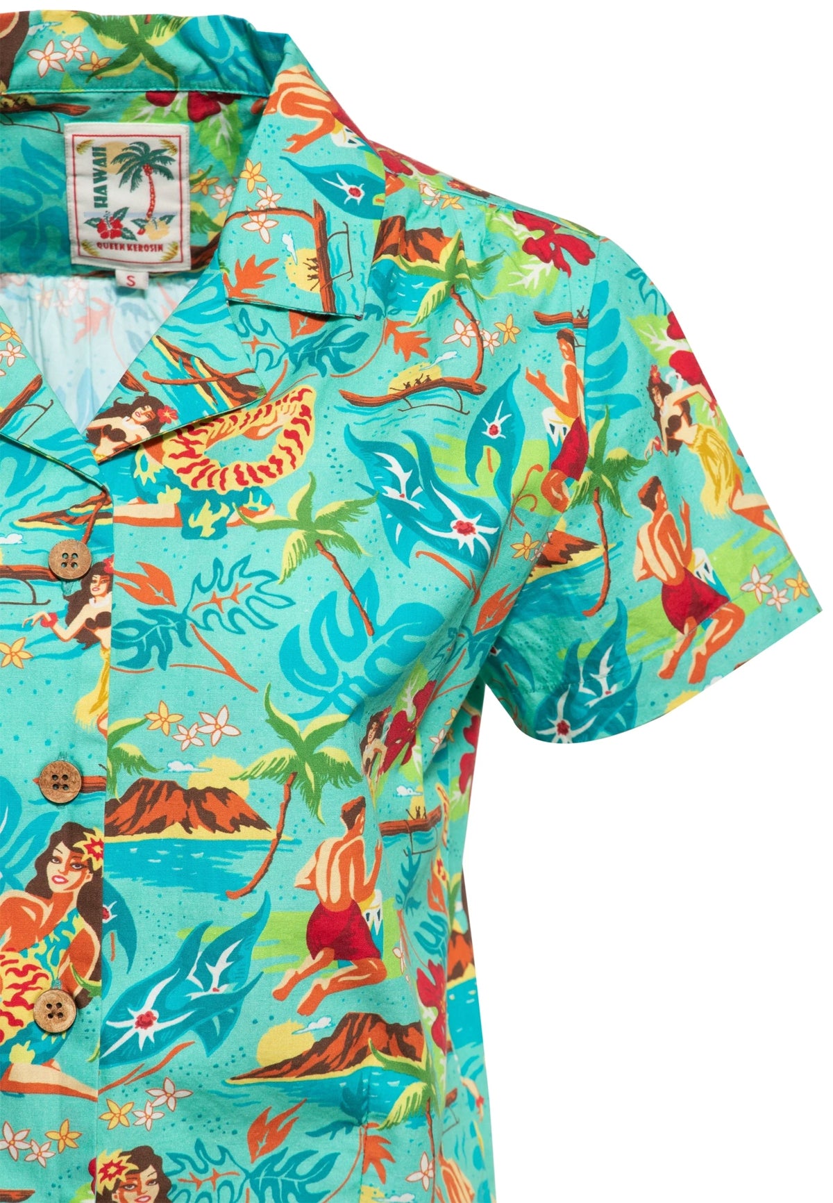 Queen_Kerosin_HAWAII_ALLOVER_Retro_50s_Kurzarm_Tiki_BLOUSE_Hemdbluse_SHIRT_-_Tuerkisgruen-3Y30haES12HRlj