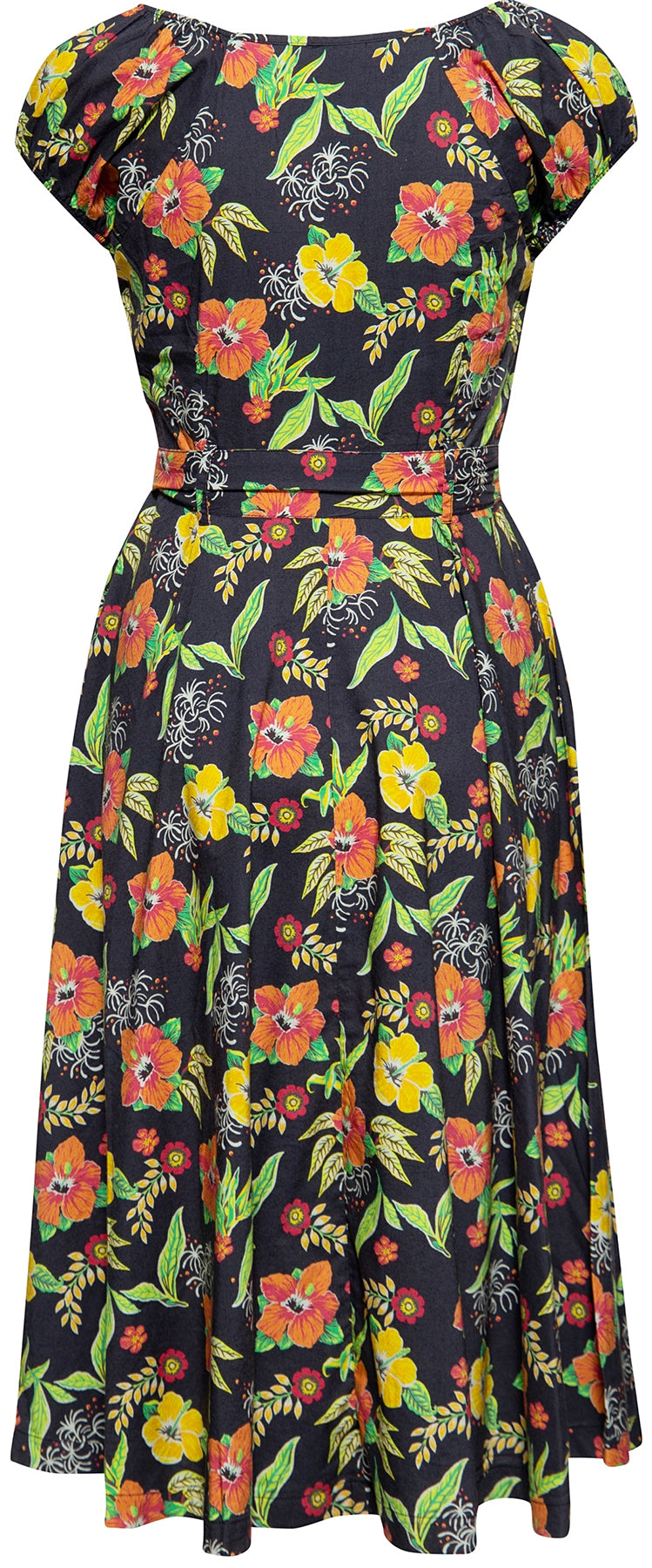 Queen_Kerosin_HIBISKUS_BLACK_Tropical_Pin_Up_Kurzarm_SWING_DRESS_A-Linienkleid_killer_kirsche_25uaXzb4vg10Pc