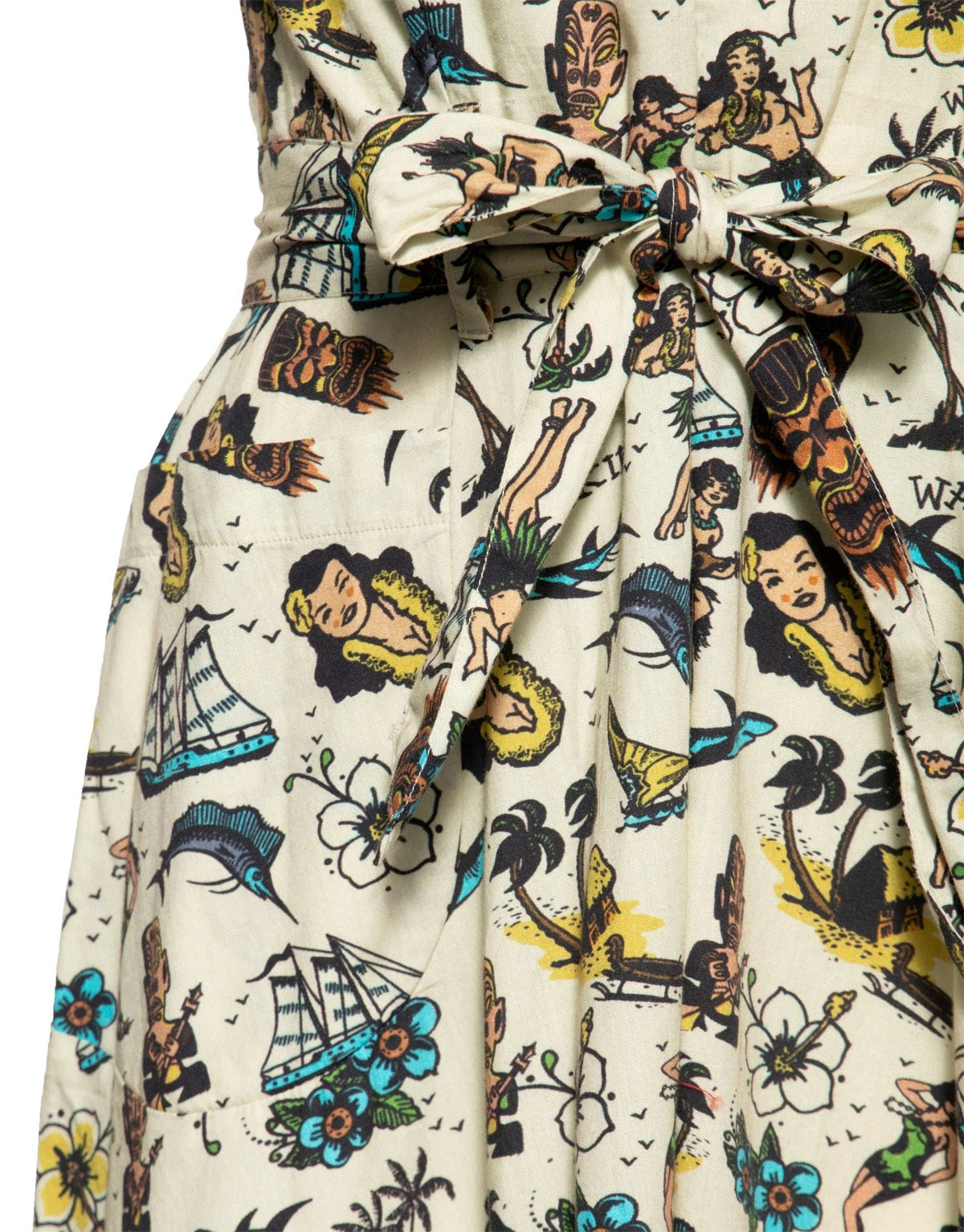 Queen_Kerosin_HULA_HAWAII_Oldschool_Tattoo_Tiki_50s_Retro_SWING_DRESS_Kleid__Off_White-3
