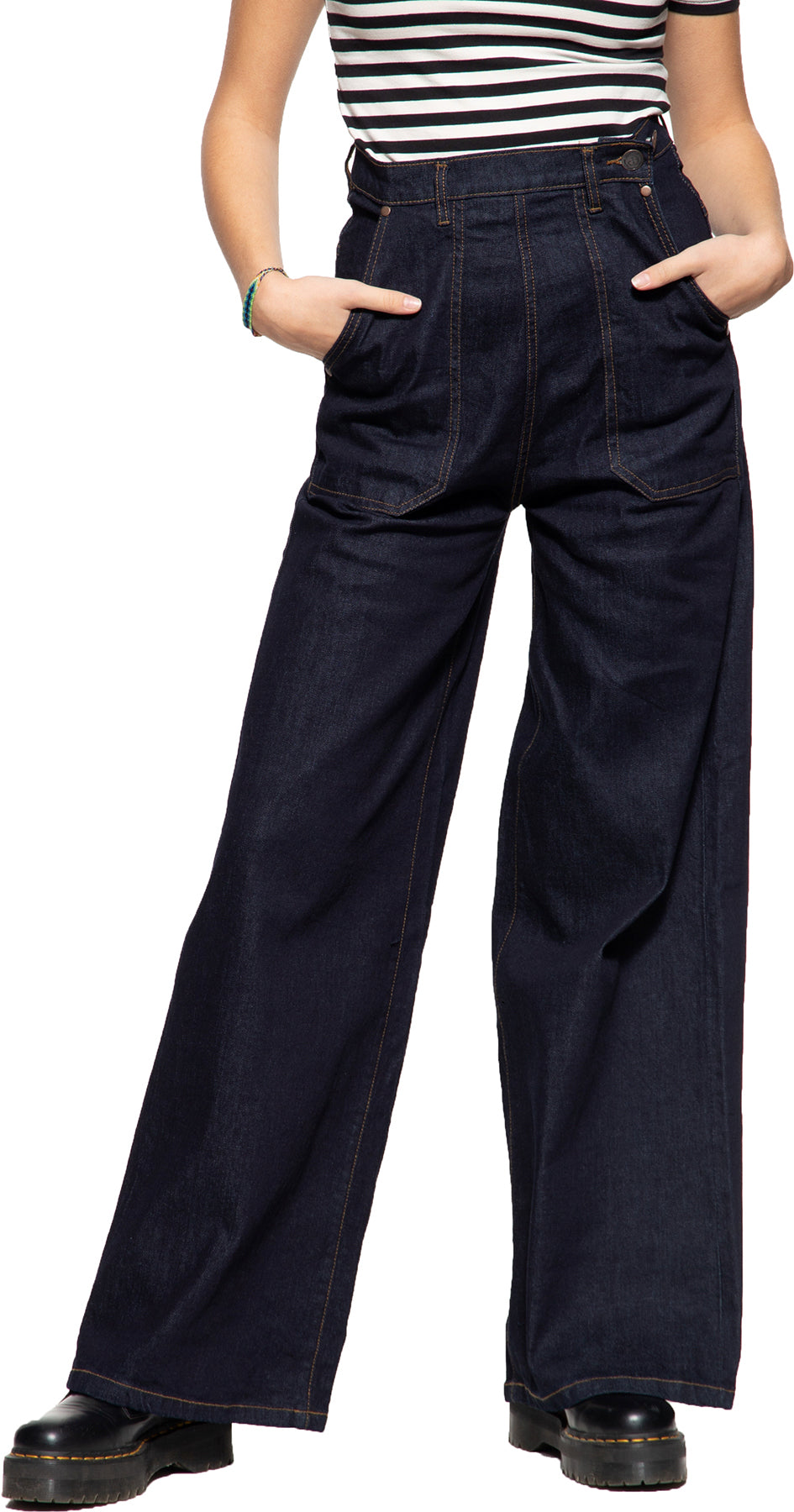 Queen_Kerosin_MARLENE_FIT_Vintage_DARK_DENIM_High_Waist_FLARED_JEANS_Hose_Killer_Kirsche-1w4R3TYixIEPNz
