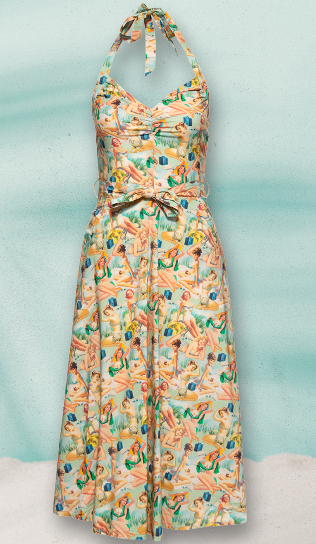 Queen_Kerosin_PIN-UP_Allover_Hula_Beach_Neckholder_Swing_A-Linie_DRESS_Kleid_killer_kirsche_2kCdDIS7Li6zVr