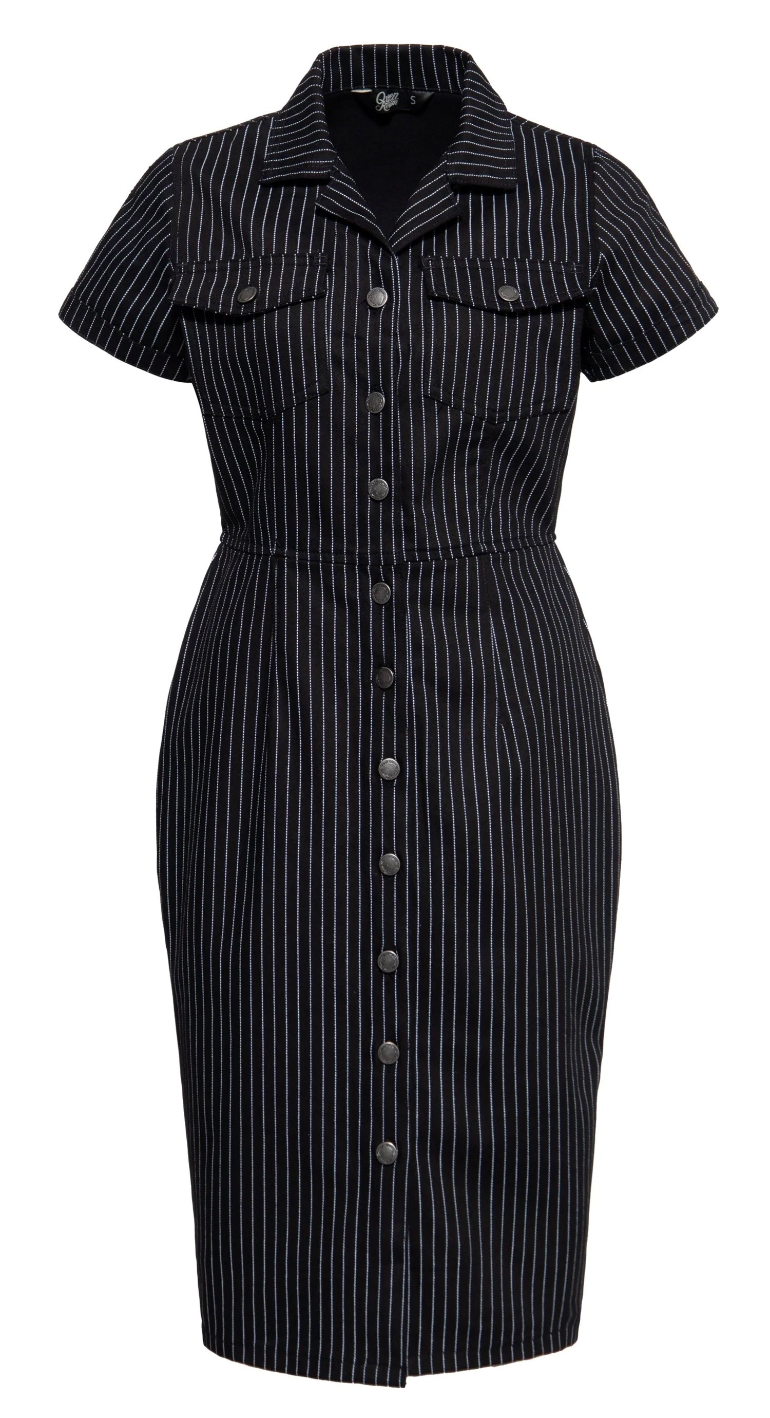 Queen_Kerosin_PINSTRIPE_DENIM_Buttoned_Nadelstreifen_Jeans_PENCIL_DRESS_Bleistiftkleid_-_Schwarz-1vuddGZMbMYnsS