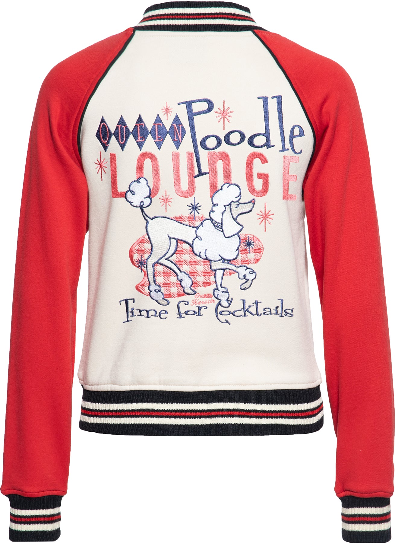 Queen_Kerosin_POODLE_LOUNGE_Retro_Embroidery_STICK_Baseball_COLLEGE_Sweatjacke_Killer_Kirsche-3