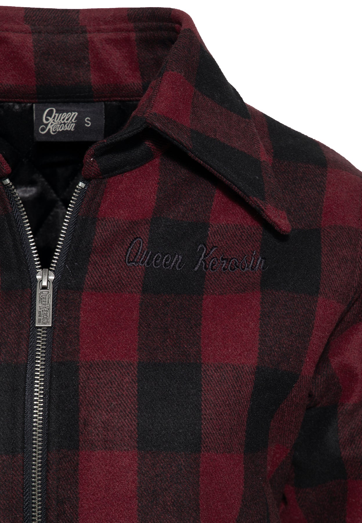 Queen_Kerosin_QK_KARO_VINTAGE_Vintage_Plaid_LANGARM_Zip_Wolljacke_killer_kirsche_5