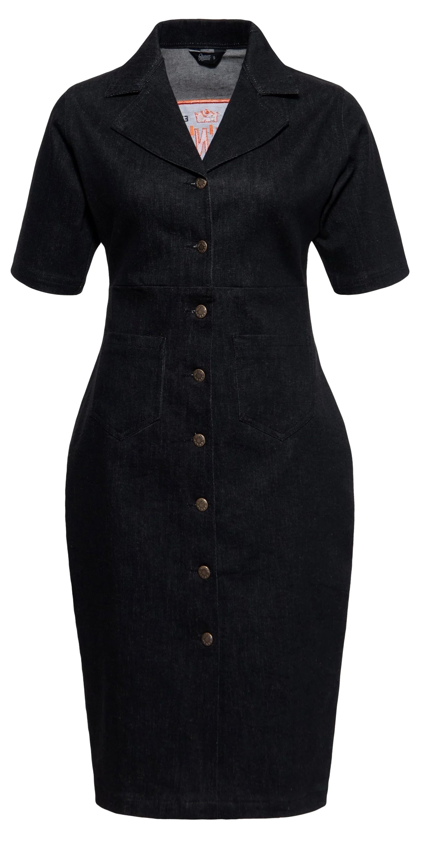 Queen_Kerosin_REBEL_QUEENS_Buttoned_Denim_Jeans_PENCIL_DRESS_Bleistiftkleid_-_Dunkelblau-1bswf6isYRK2Mc