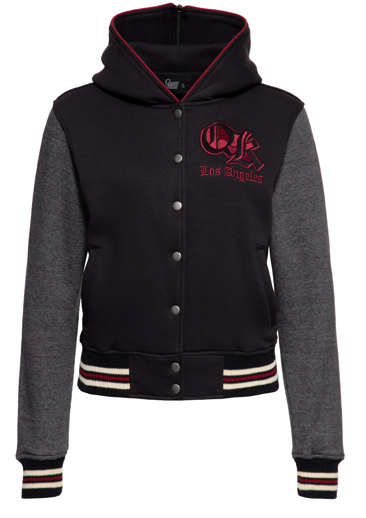 Queen_Kerosin_ROAD_QUEENS_Embroidery_STICK_Baseball_COLLEGE_Kapuzenjacke-1
