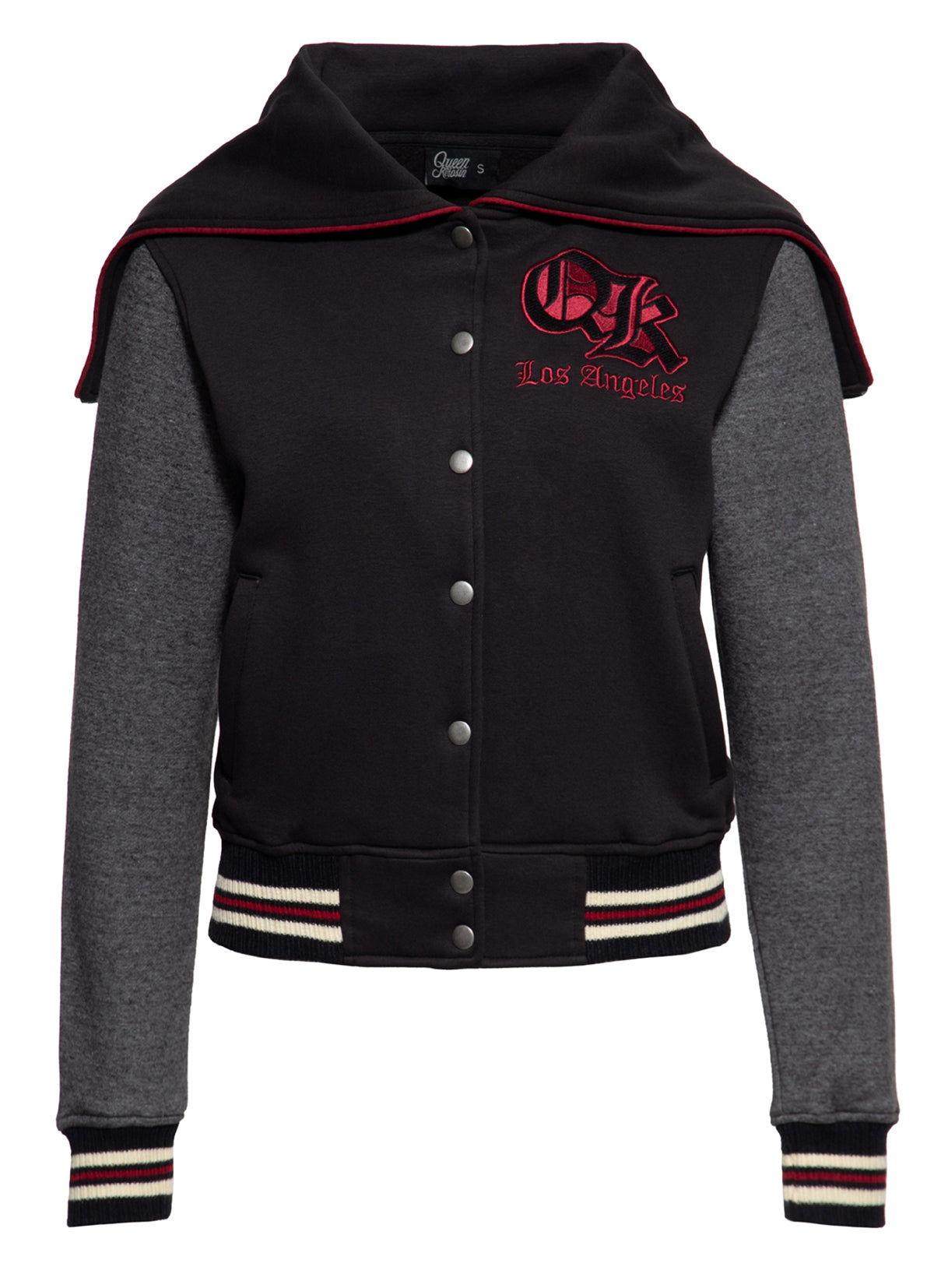 Queen_Kerosin_ROAD_QUEENS_Embroidery_STICK_Baseball_COLLEGE_Kapuzenjacke-2