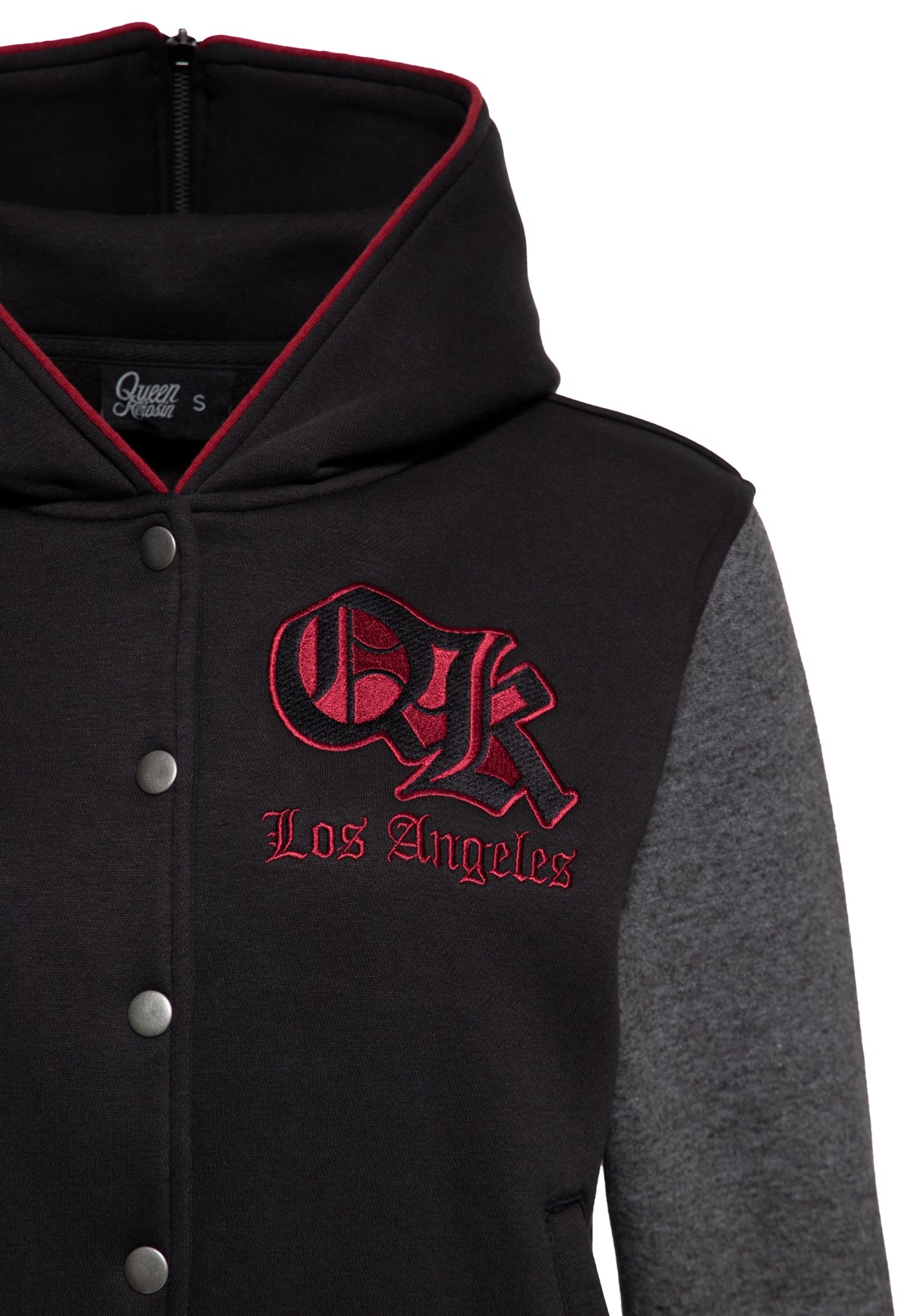 Queen_Kerosin_ROAD_QUEENS_Embroidery_STICK_Baseball_COLLEGE_Kapuzenjacke-5
